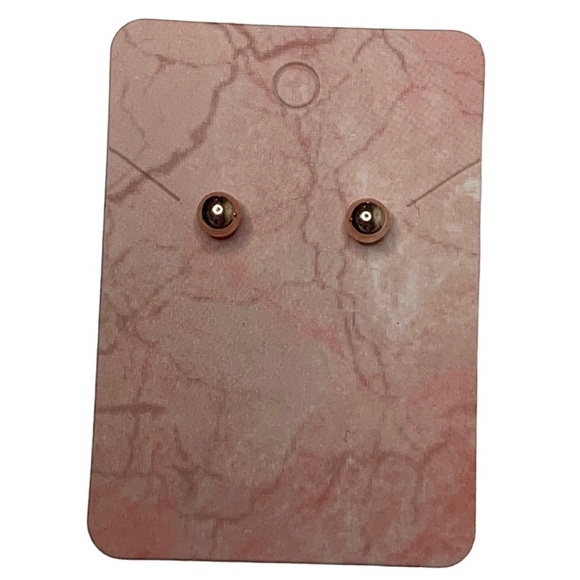 Rose gold, pearl earrings - Picture 1 of 2